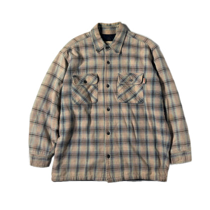 "OLD STUSSY QUILTING SHIRTS / SAX /  表記M