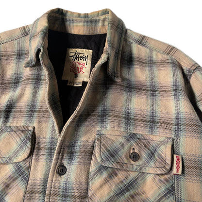 "OLD STUSSY QUILTING SHIRTS / SAX /  表記M