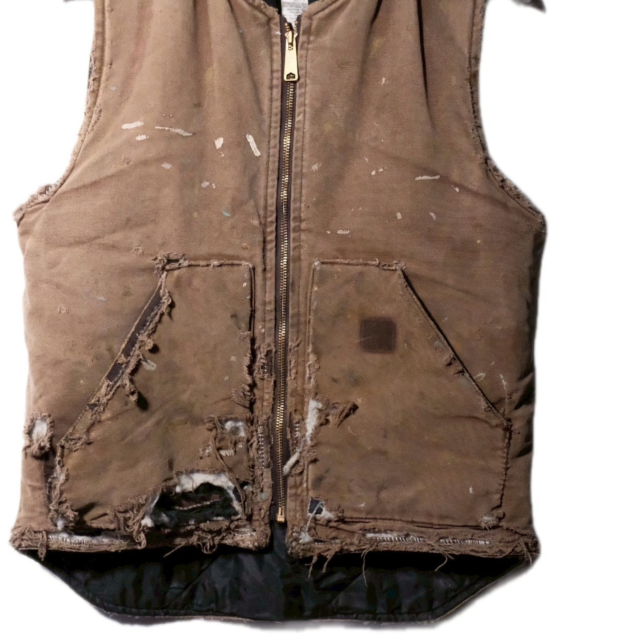 "USED" CARHARRT DUCK VEST HARD CRASH   / 表記S