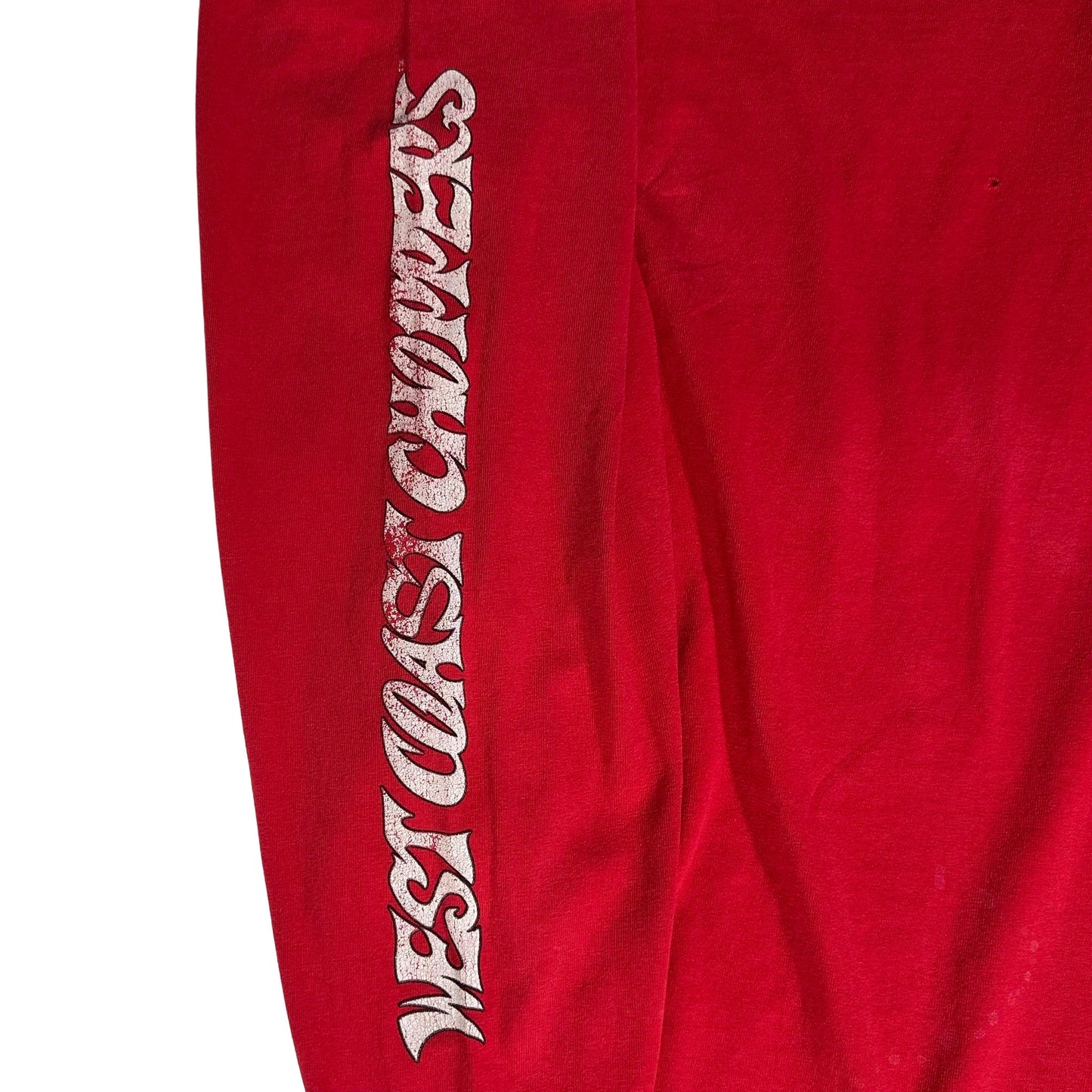90s "WEST COAST CHOPPERS" L/S TEE RED / XL