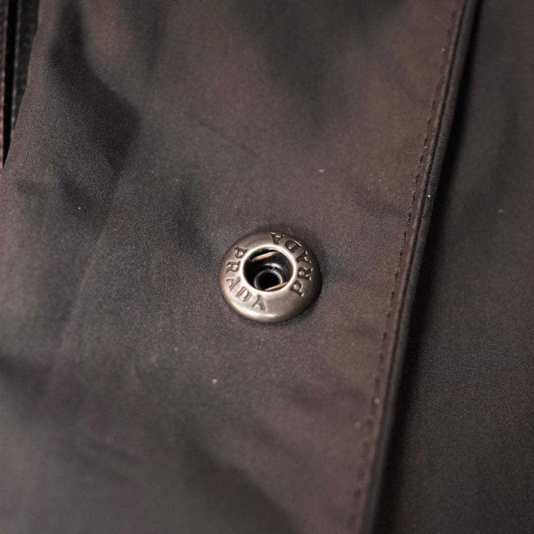 "USED" Prada Sport Nylon Hooded Jacket FW2018 / Black & Burgundy /表記52