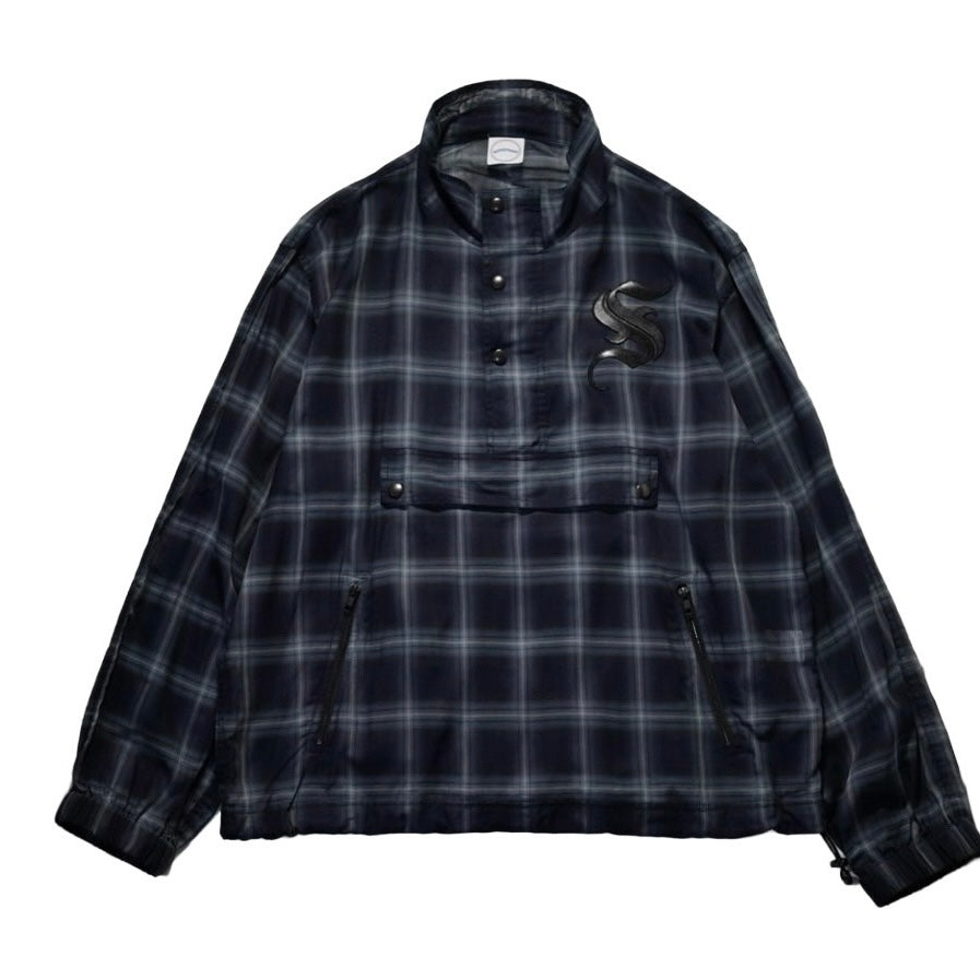 Zip Anorak Shirt / Blue Check