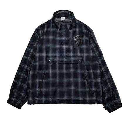 Zip Anorak Shirt / Blue Check