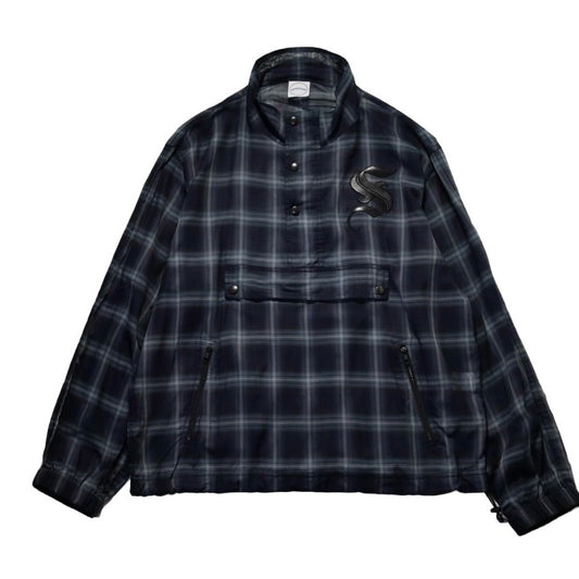 Zip Anorak Shirt / Blue Check