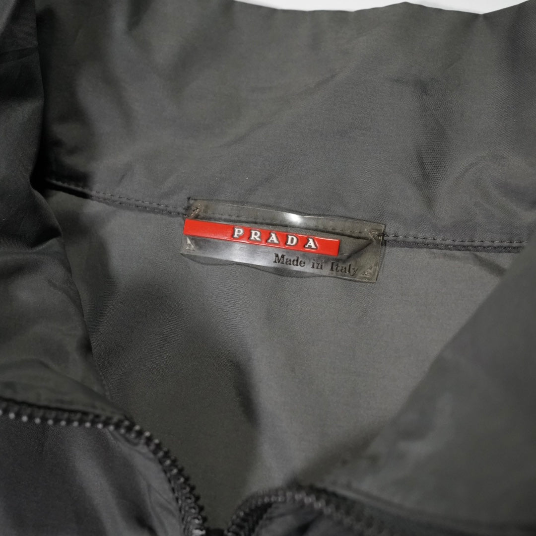 "USED" SS00s Prada Sport Nylon BACK MESH VEST /Gel Grey & Blue / 表記 56 (XL)