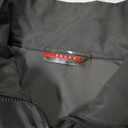 "USED" SS00s Prada Sport Nylon BACK MESH VEST /Gel Grey & Blue / 表記 56 (XL)