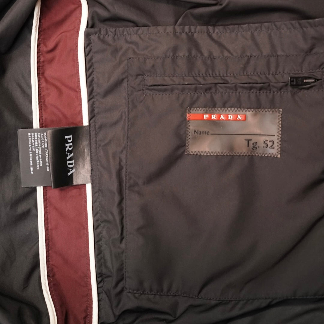 "USED" Prada Sport Nylon Hooded Jacket FW2018 / Black & Burgundy /表記52