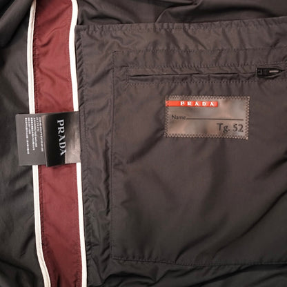 "USED" Prada Sport Nylon Hooded Jacket FW2018 / Black & Burgundy /表記52