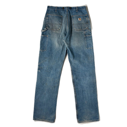 "OLD CARHARTT DOUBLE  KNEE DENIM PANTs/ INDIGO/  表記w34
