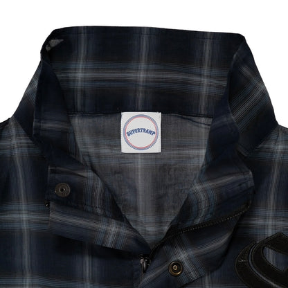 Zip Anorak Shirt / Blue Check