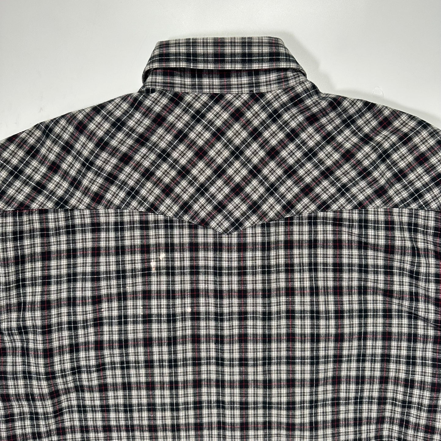 00s "WEST COAST CHOPPERS" CHECK L/S SHIRTS GREY / L(42-44)