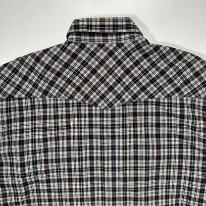 00s "WEST COAST CHOPPERS" CHECK L/S SHIRTS GREY / L(42-44)