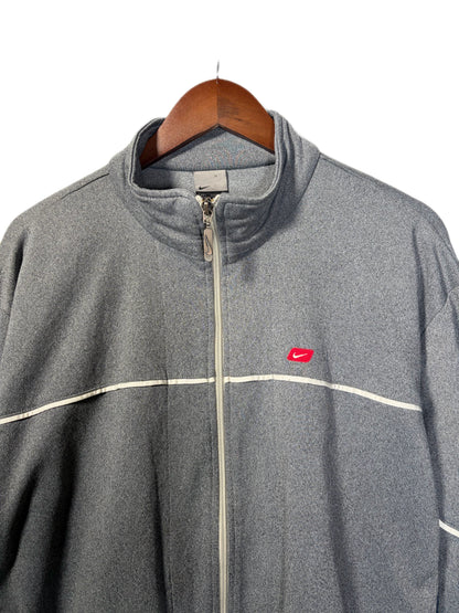 USED NIKE Zip Up Sweatshirt Track Jacket Back Embroidered Logo
　/ GREY 表記L