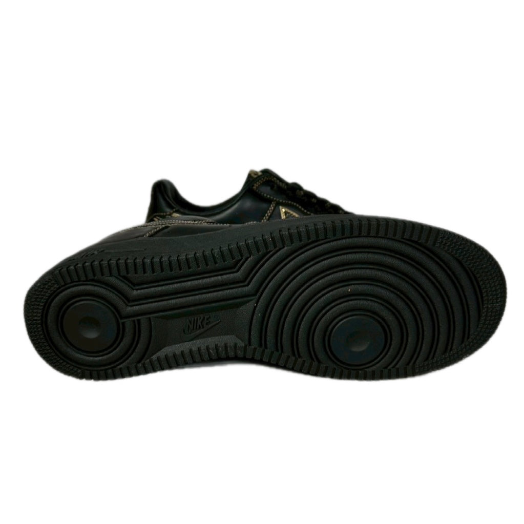 NIKE " AIR FORSE " / BLACK / BLACK-METALALLIC GOLD NOIR NOIR-ORMETA