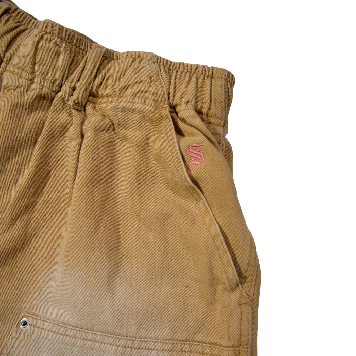 TWILL BLAST DOUBLE KNEE SHORTS /  BEIGE