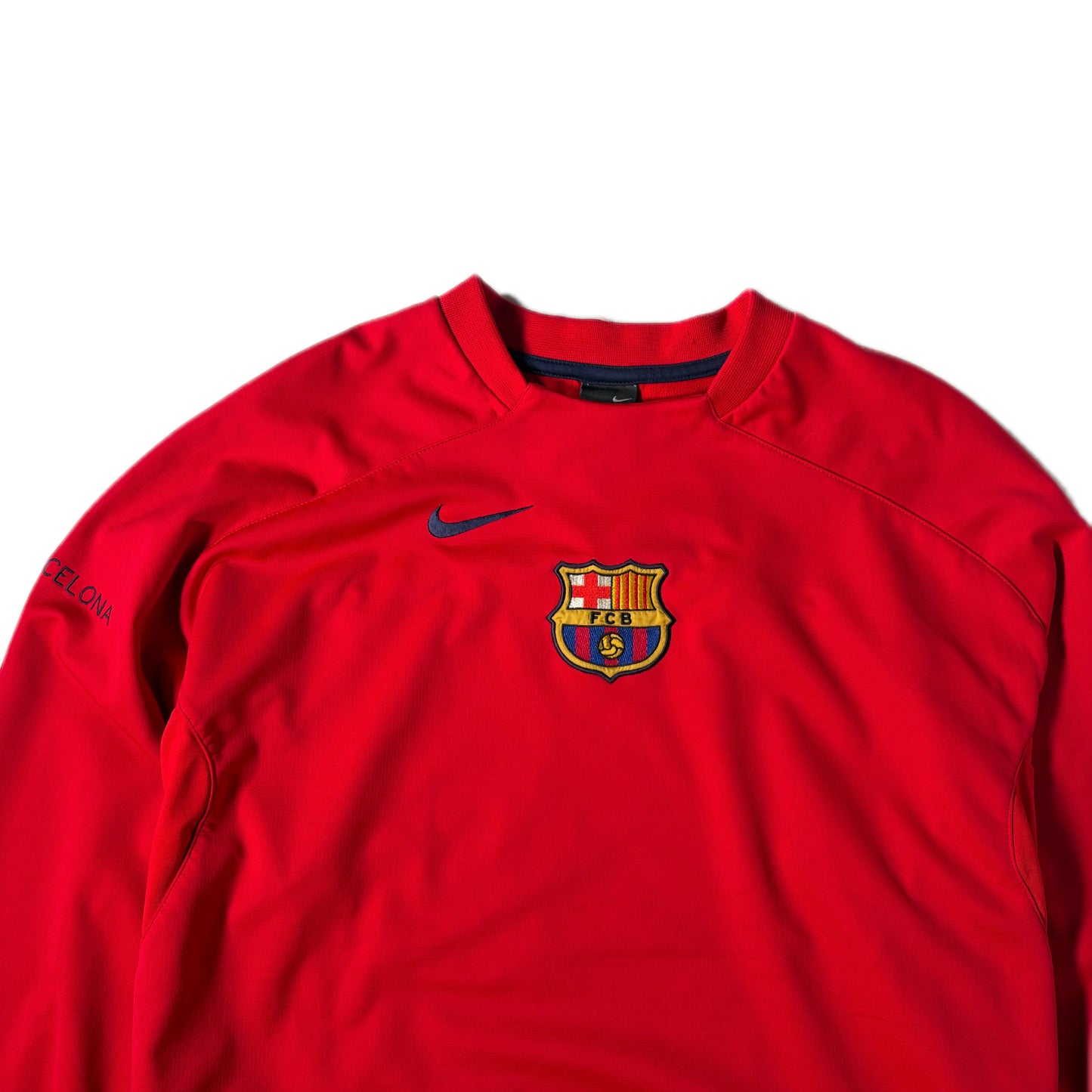 VINTAGE "FC BARCELONA" CREW S TRANING WEAR/ RED / 表記L