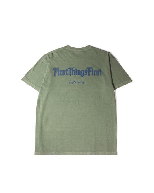 First things First Bule LOGO s/s TEE/ OLEVE