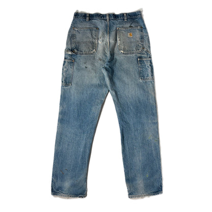 "OLD CARHARTT DOUBLE  KNEE DENIM PANTs/ INDIGO/  表記w36