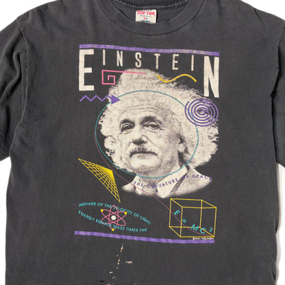 "Vintage Albert Einstein SUN FADE TEE/ BLACK /  表記XL