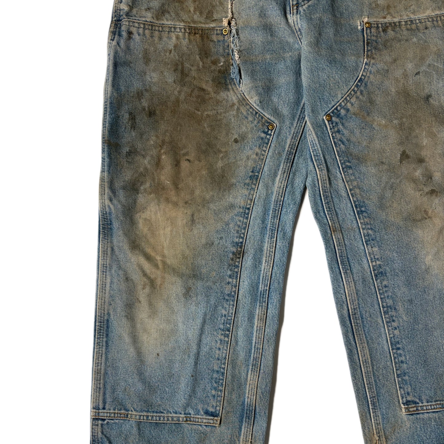 "OLD CARHARTT DOUBLE  KNEE DENIM PANTs/ INDIGO/  表記w34