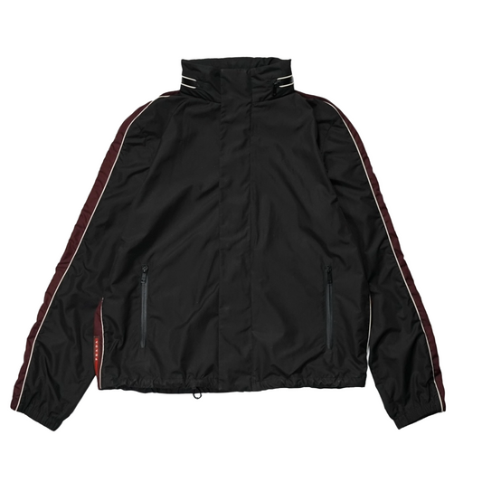 "USED" Prada Sport Nylon Hooded Jacket FW2018 / Black & Burgundy /表記52