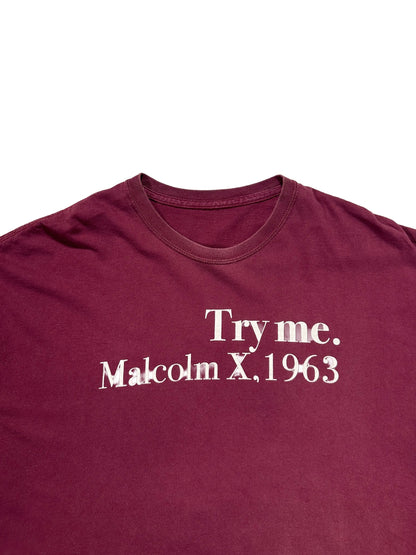 "Malcolm X Try me." S/S TEE / XL
