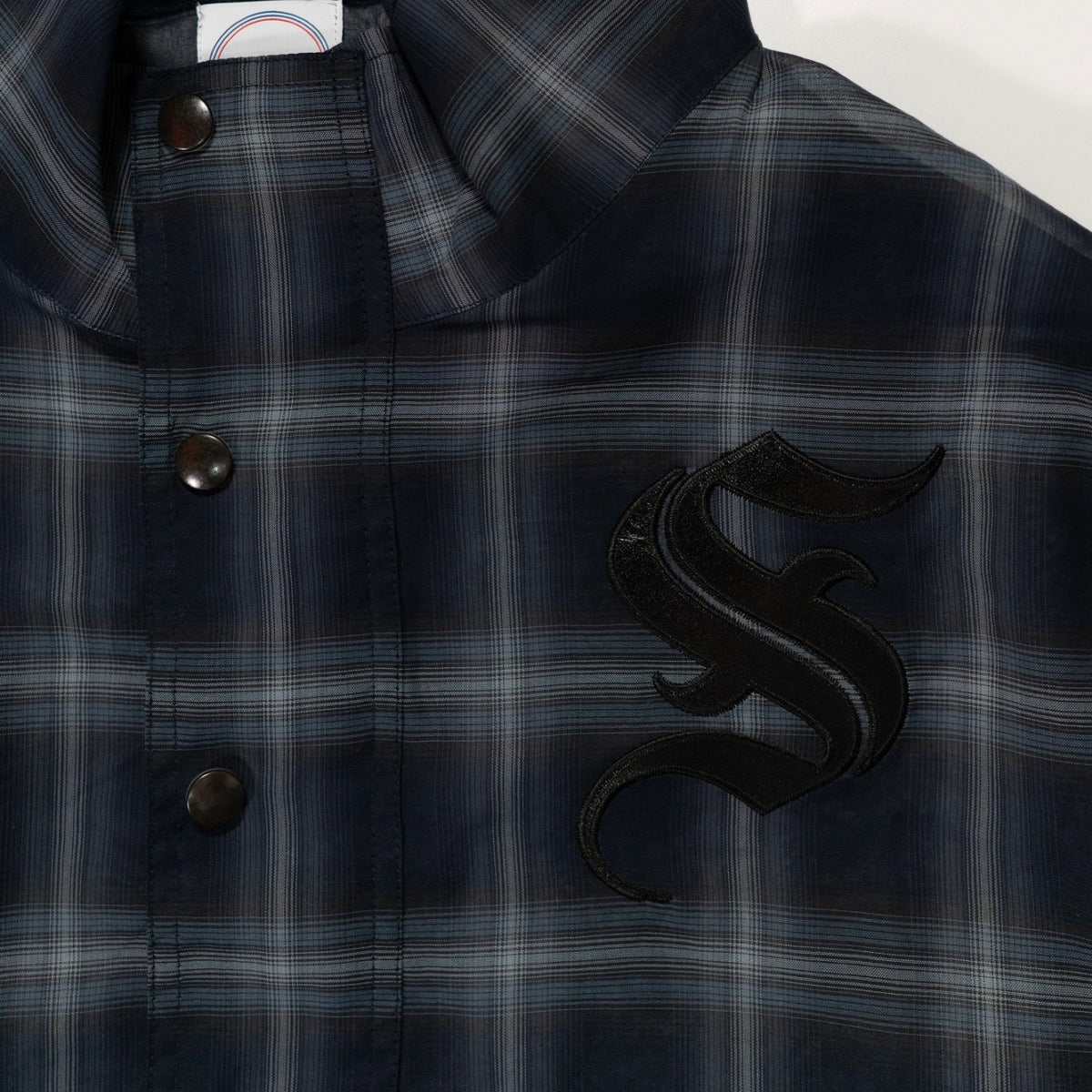 Zip Anorak Shirt / Blue Check