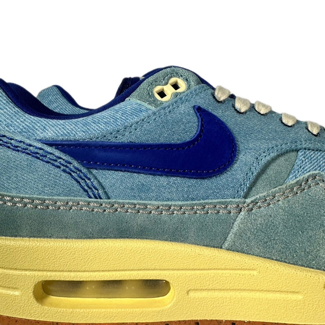 NIKE "NIKE  AIR MAX 1 PRM DIRTY DENIM" / MINERAL SLATE / DEEP ROYAL BLUE ARDOISE MINERAL / BLUE ROYAL FNC