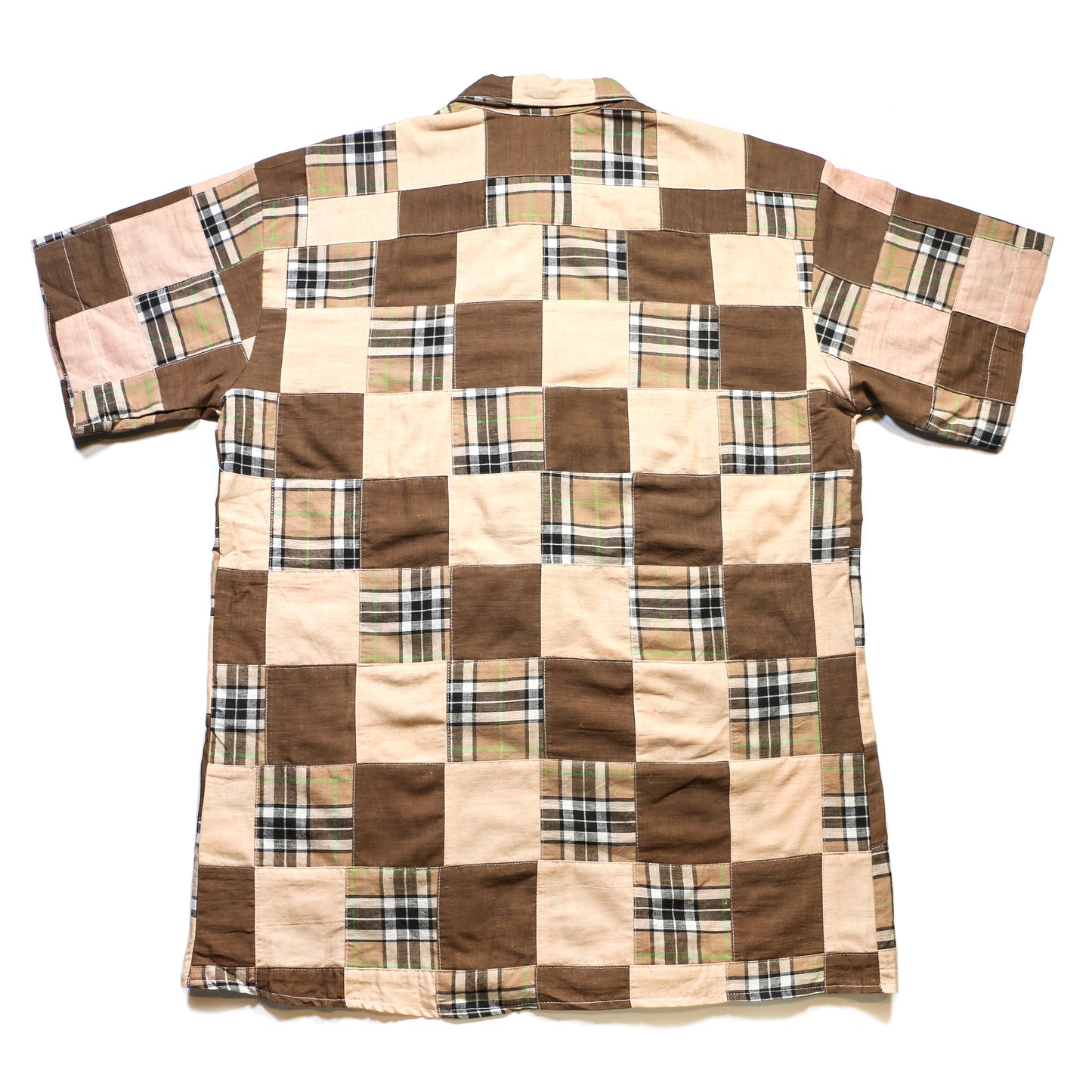 "DEADSTOCK" SUPREME PATCHWORK SHIRTS / BROWN