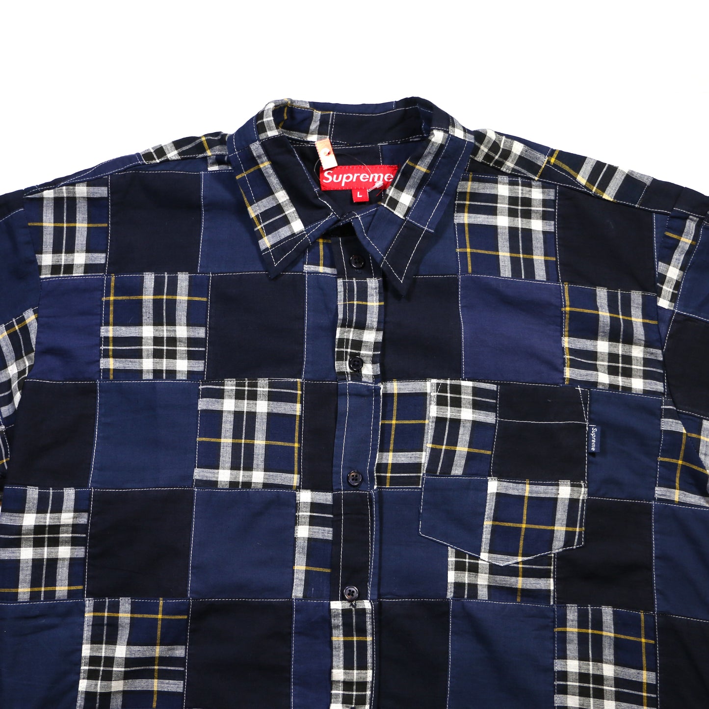 "DEADSTOCK" SUPREME PATCHWORK SHIRTS / NAVY