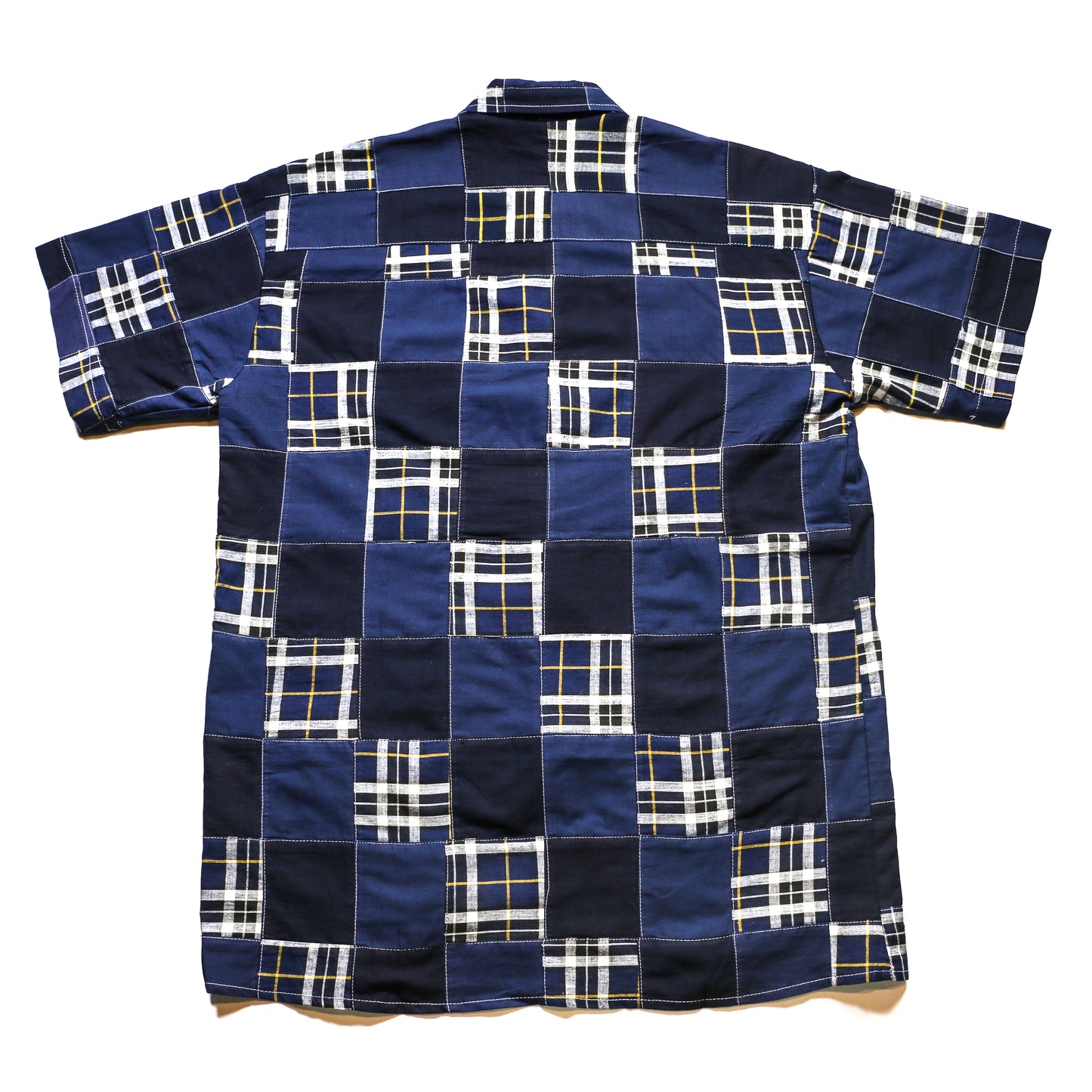 "DEADSTOCK" SUPREME PATCHWORK SHIRTS / NAVY