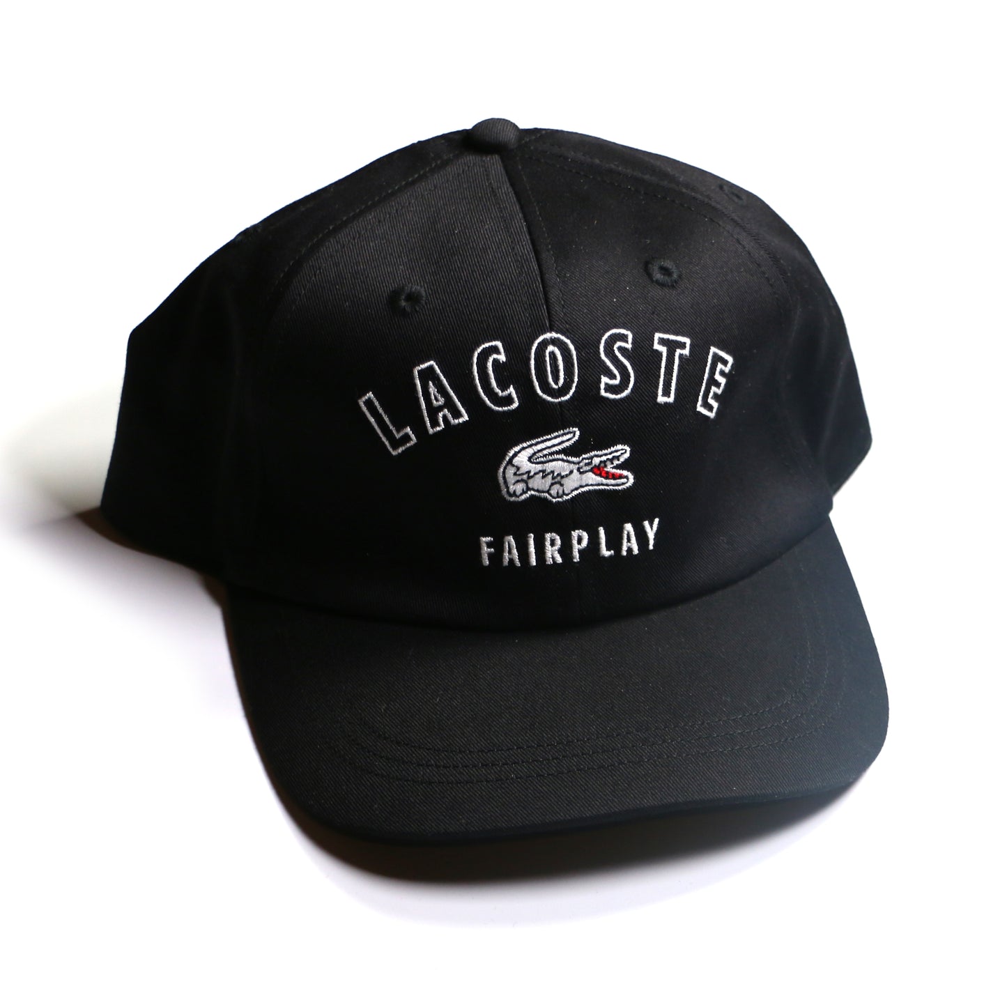 LACOSTE COTTON CAP / BLACK