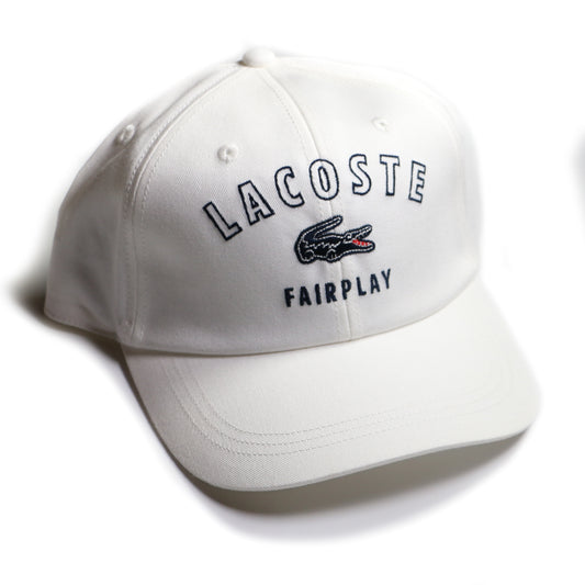 LACOSTE COTTON CAP / WHITE