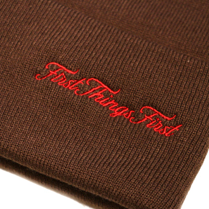 FTF skrg KNIT CAP / HT BRWN