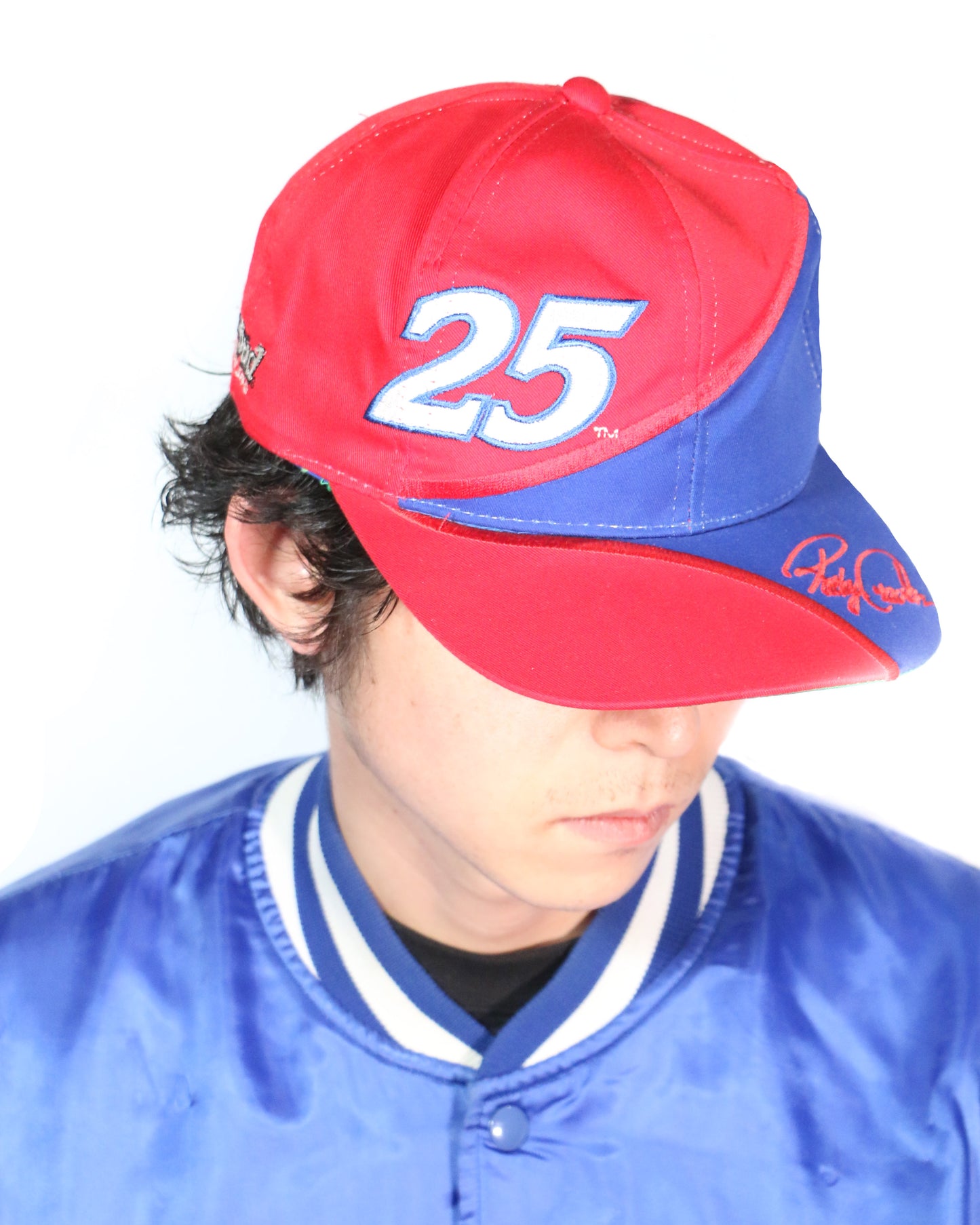VINTAGE "Bud RACING 25" RACING CAP / RED BLUE