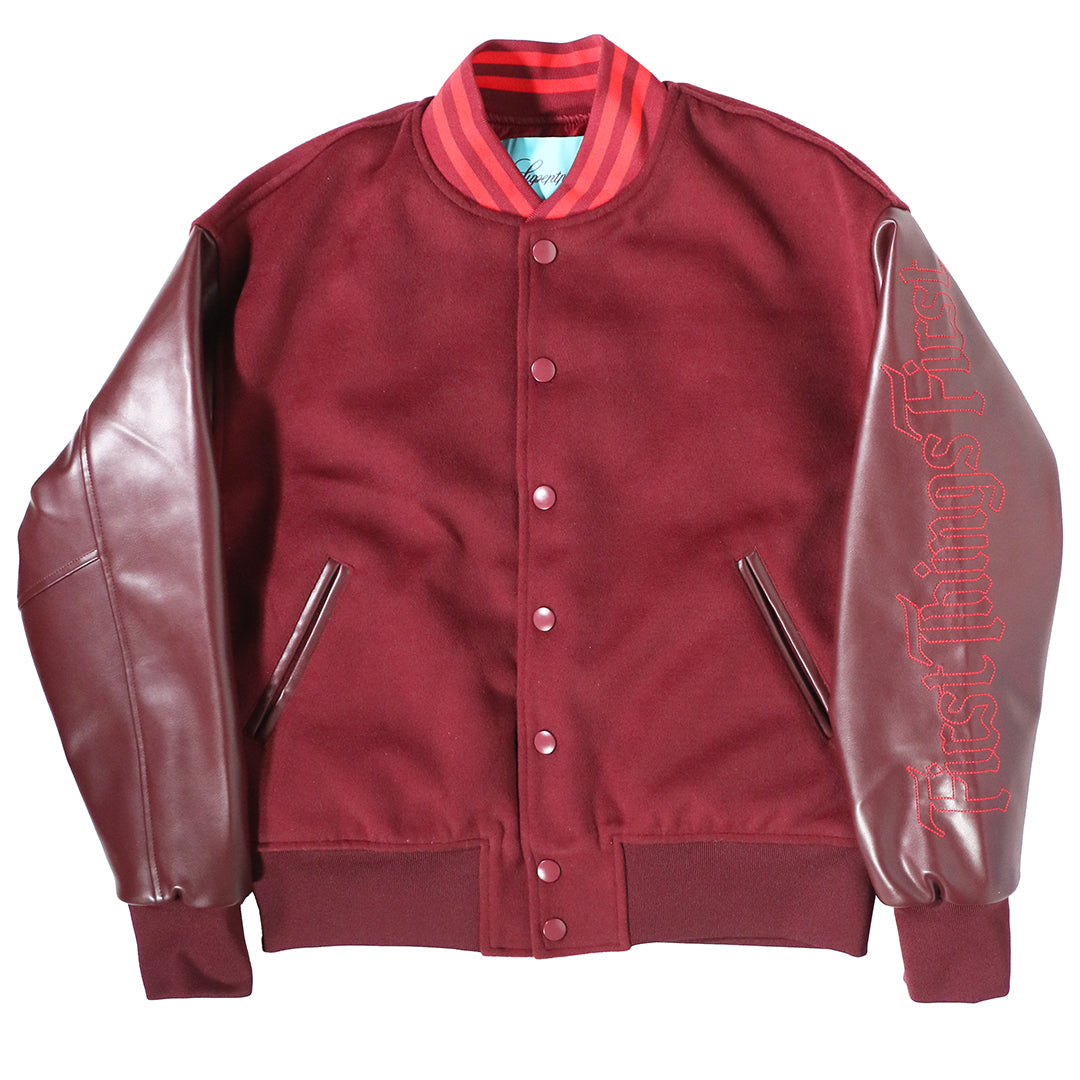 First things First STADIUM JACKET 2024 / BURGANDY