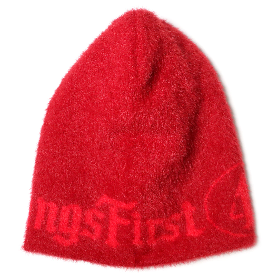 142 MOHAIR BEANIE  / RED