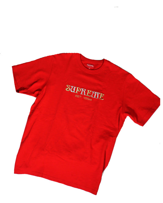 Used "SUPREAME S/S TEE / RED"