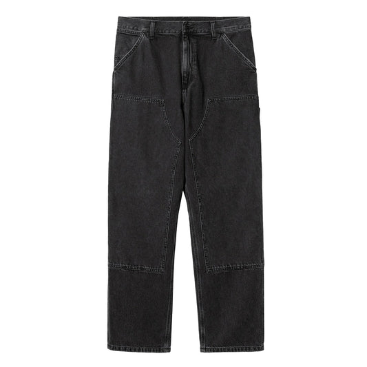 CARHARTT WIP DOUBLE KNEE PANT / Black stone washed