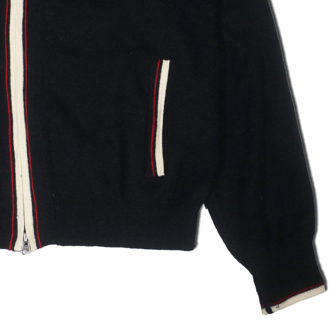 "USED" TOMMY HILFIGER ZIP UP KNIT / NAVY