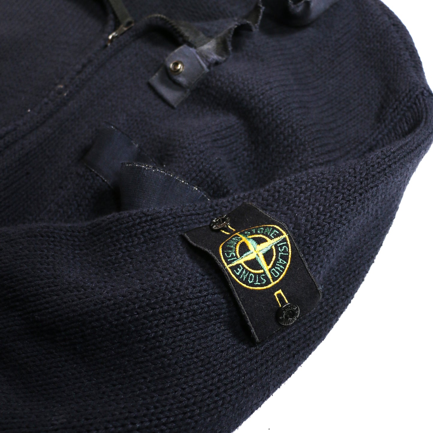 VINTAGE STONE ISLAND 2001SS ZIP KNIT made in Italy / NVY