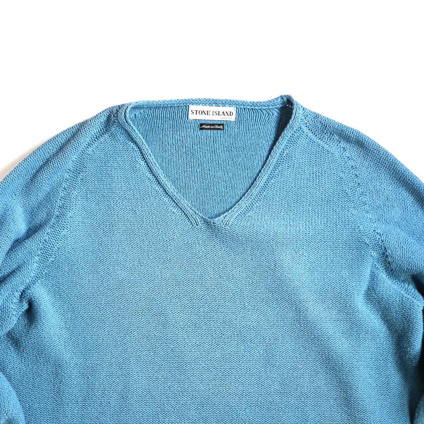 VINTAGE STONE ISLAND 2001SS V-NECK SWEATER made in Italy / BLUE