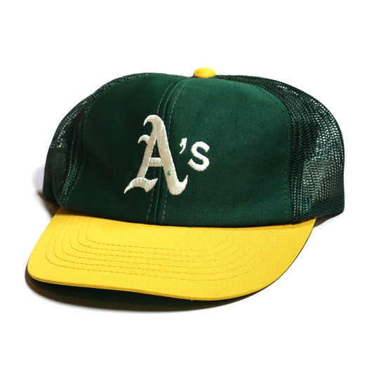 VINTAGE 90s MLB OAKLAND ATHRETICS SNAP BACK MESH CAP