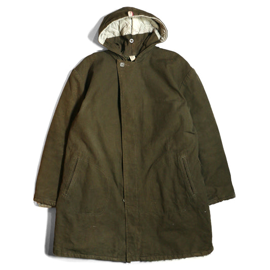 Used Boa Lined Military Coat / OLIVE